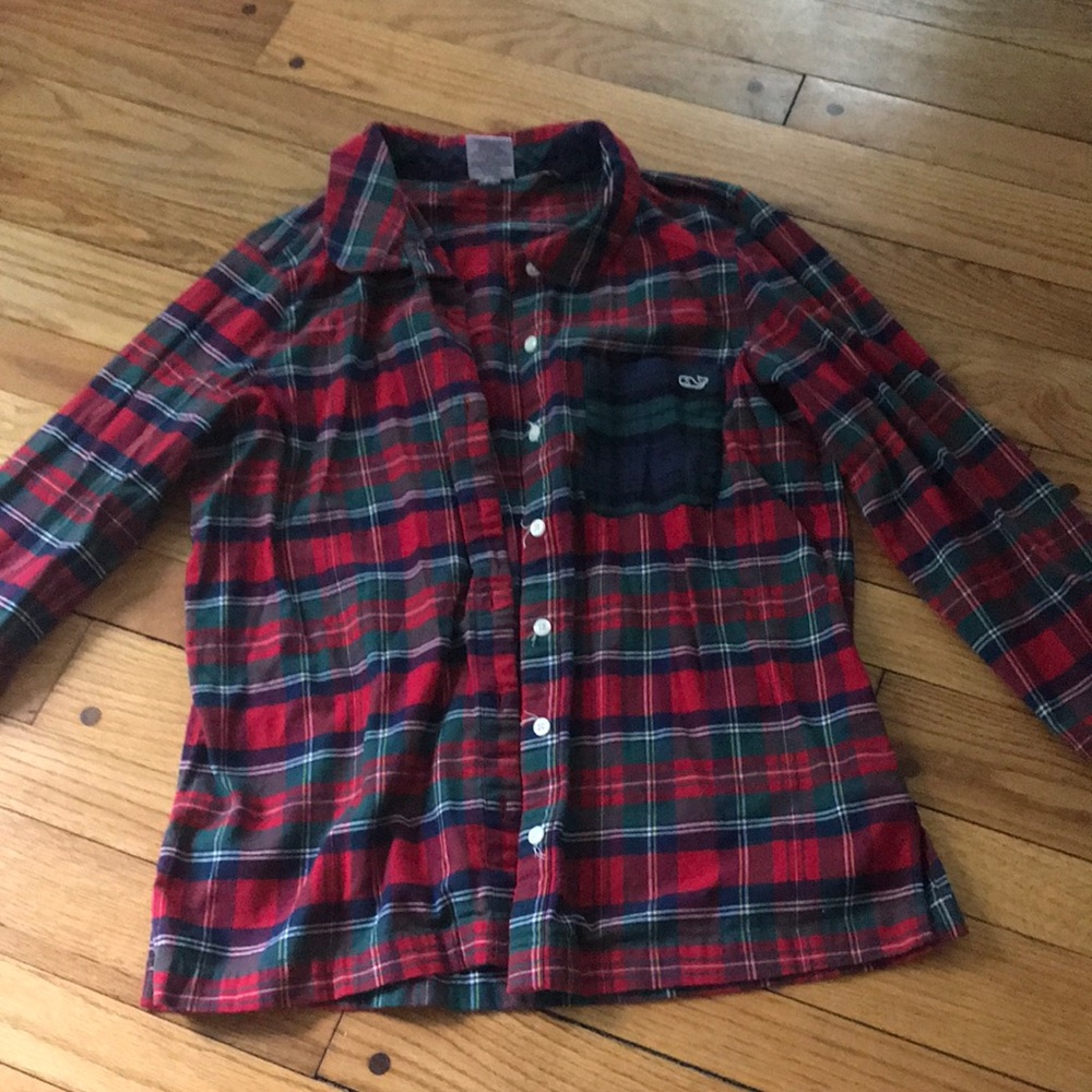 Vineyard Vines red flannel size S